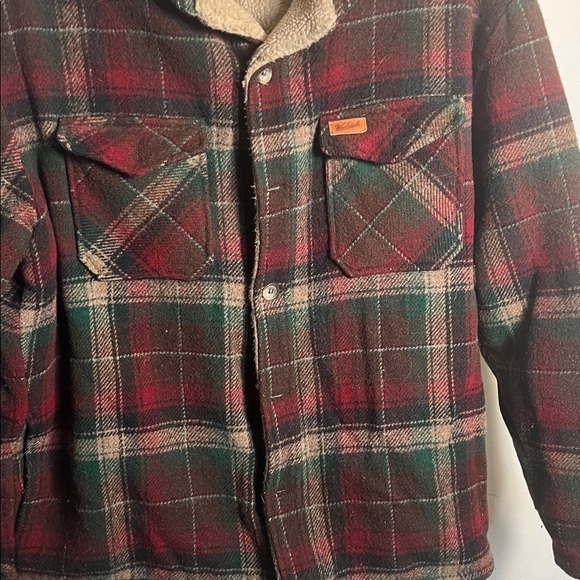 Woolrich Vintage USA Hunting Woodsman Wool Blend Sz Large Coat Flaw - Picture 6 of 11